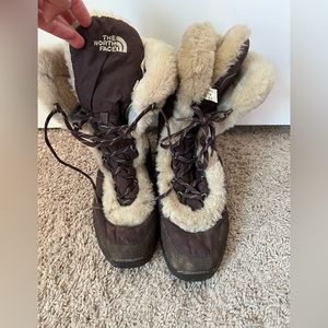 North face brown winter boots